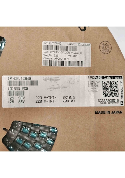 25sev220m-tmt 220mf 25v Smd Kondansatör 100 Adet