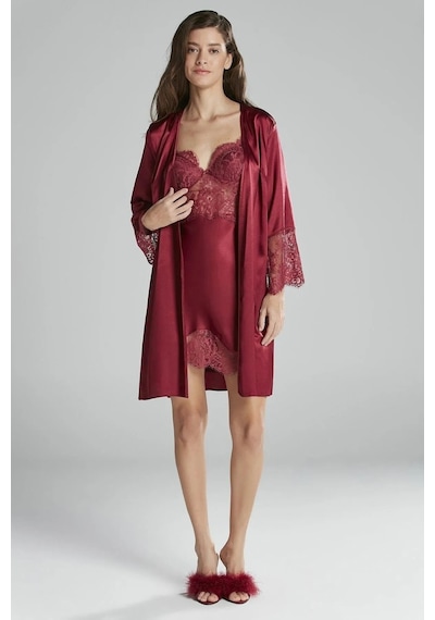 Pierre Cardin 6015 Kadın Dantelli Saten 6'lı Set-bordo Bordo