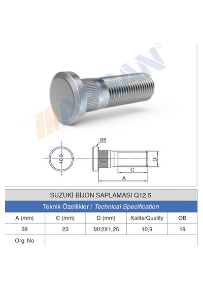 20 Adet Suziki Bijon Saplaması Q12.5