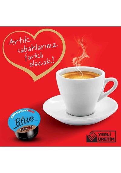 Espressomm® Tchibo Cafissimo Makineleri İle Uyumlu Blue Kafeinsiz Kapsül Kahve 10 x 10'lu