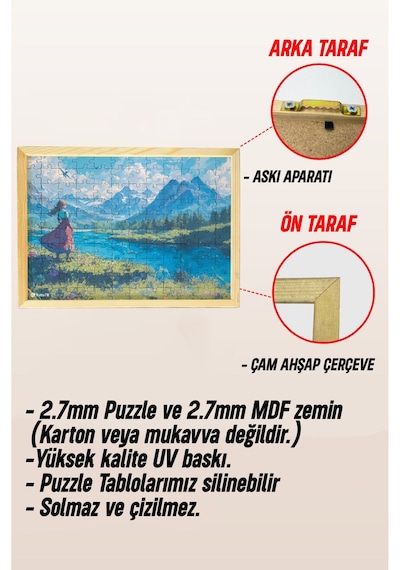 Ahşap Çerçeveli Puzzle - Tablo Hthp - 017 23 X 32 120 Parça
