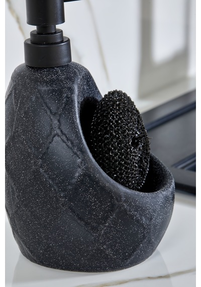 Cooker 650 Ml Seramik Süngerlikli Sıvı Sabunluk Ckr3560 Siyah