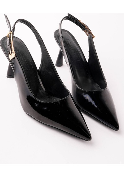 Esatsani Siyah Rugan Sivri Burun 9 Cm Topuklu Ponci Stiletto Kadın Ayakkabı Siyah Rugan Esatsani Siyah Rugan Sivri Burun 9 Cm Topuklu Ponci Stiletto Kadın Ayakkabı Siyah Rugan