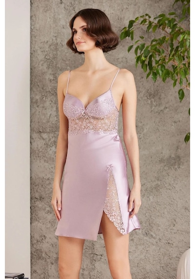 Pierre Cardin 6000 Kadın Dantelli Saten 6'lı Set-rose Rose