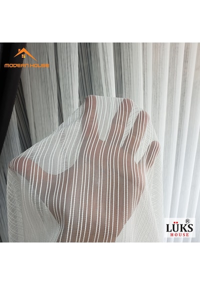 Lüks Zincir Çizgili Kurşunlu Tül Perde - Modern House Lüks Zincir Çizgili Kurşunlu Tül Perde - Modern House