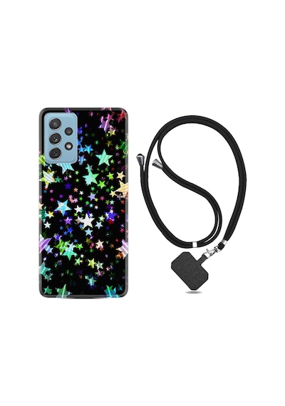 Samsung Uyumlu Galaxy A72 Kılıf Ipli Askılı Yıldızlar 1601