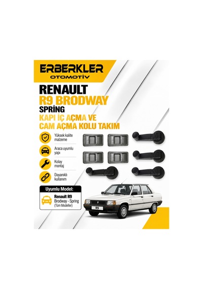 R9 Brodway Spring Kapı Iç Açma Ve Cam Açma Kolu Takım - Erb1148