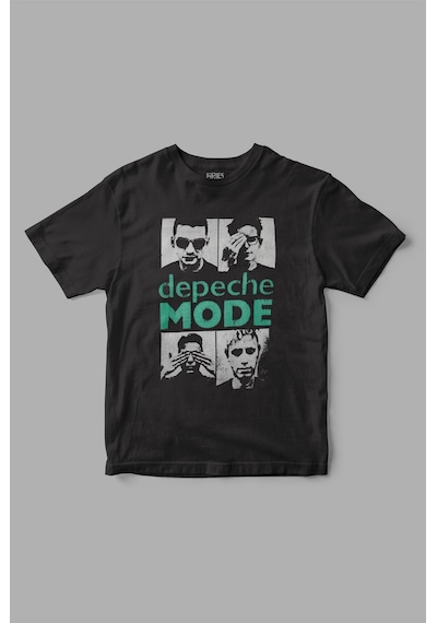 Depeche Mode Baskılı Tişört Siyah