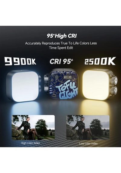 Photoolex Black Samurai Tofu Rgb Led Video Işığı - Tofu-bs