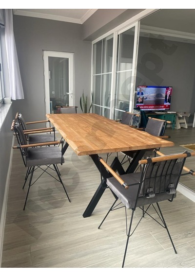 Ntconcept Doğal Ahşap Yemek Masası -60cm-120cm-h76cm