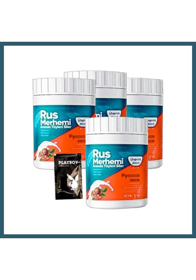 Bezos Playboy Turquoise Tüylere Krem 4lü Birden Ceviz & Ceviz Sütü Rus Merhemi 50 Ml + Yanında Jel Ob