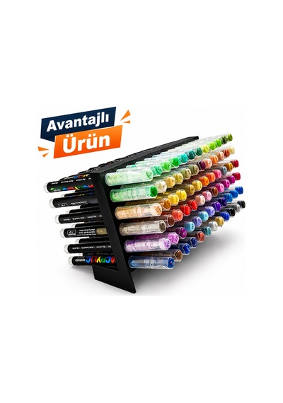 72 Slot Dev Kapasiteli Marker Kalem Standı Masaüstü Kalem Organizeri Çok Bölmeli Diğer