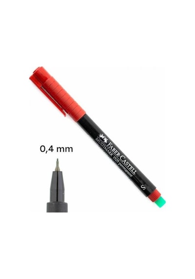 Faber Permanent Asetat Kalemı S Kırmızı