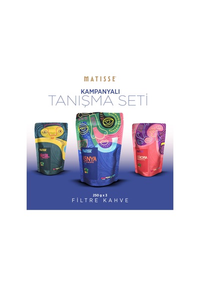 Matisse Dünya Kahveleri Tanışma Seti Etiyopya, Brezilya & Kenya 250g X 3 Öğütülmüş