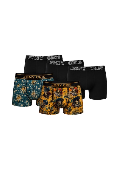 Jony Cris Erkek Boxer 5 Li Desenli Baskılı Erkek Baksır Çok Renkli-1