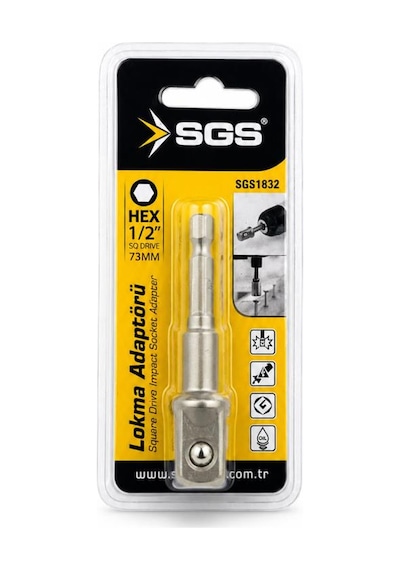 Sgs Sgs1832 Hex 1/2 Lokma Adaptör 73mm