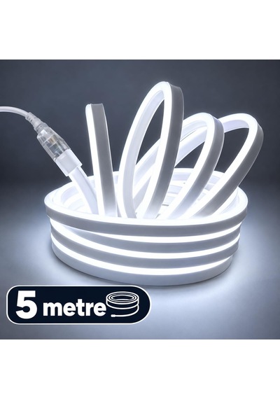 220 W Neon Led Beyaz Tak Çalıştır 5 Metre