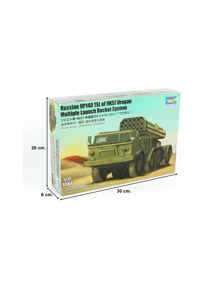 Trumpeter 07180 1/72 Ölçek, Rus 9p140 Kamyon Ve 9k57 Uragan Çoklu Füze Sistemi, Plastik Model Kiti-55675