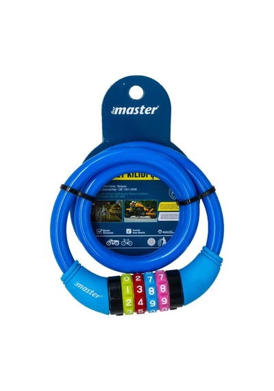 Master Bisiklet Kilidi Extra Sağlam Kilit 12 Mm X 80 Cm Karışık Renk Gönderilir Çok Renkli