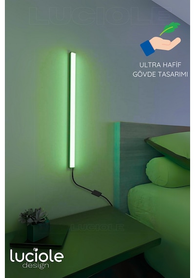 Rgb Led Lamba - Uzaktan Kumandalı, 50cm Renkli Işık Çubuğu Yatak Üstü & Salon Için