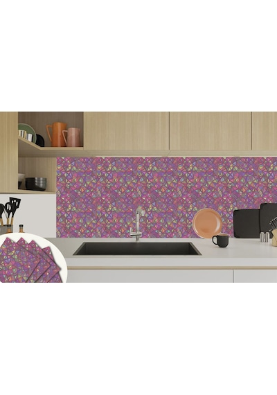 Tink KENDİNDEN YAPIŞKANLI GEOMETRİK KUŞAK DESENLİ PVC KARO 30X30 CM
