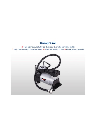 Autoware12v Kompresör - Çakmaklık Girişli - Max 150 Psi