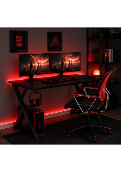 Rgb Led Aydınlatmalı Oyuncu Ve Çalışma Masası Kumandalı 7 Renk Işıklı Bilgisayar Masası Mat Siyah Rgb Led Aydınlatmalı Oyuncu Ve Çalışma Masası Kumandalı 7 Renk Işıklı Bilgisayar Masası Mat Siyah