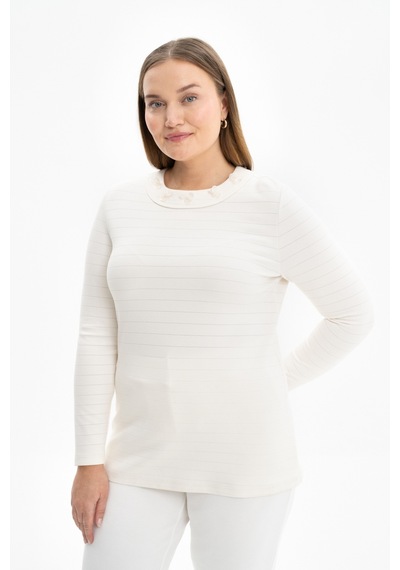 Aker 24ss02616112 Büyük Beden Bluz 24ss02616112 052 Ekru