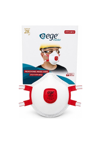 Ege 2433 V Ffp3 Nr D Ventilli Maske 10'lu