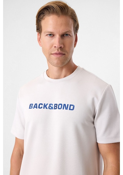 Back And Bond Bej Regular Fit Bisiklet Yaka Tişört Çok Renkli