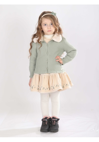 Xo Kids Kız Çocuk Elbise 1-5 Yaş 4801 Mint