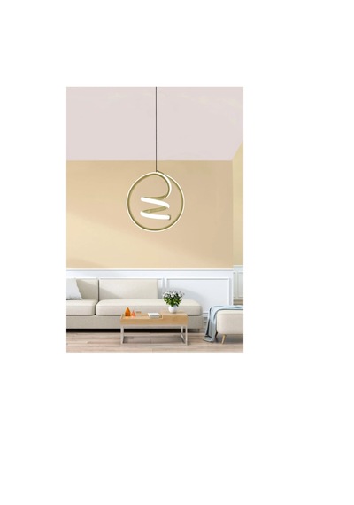 Helezon Modern Tekli Sarkıt Led Avize Antre - - Beyaz Işık / Siyah Siyah