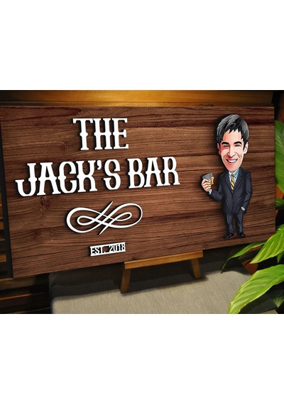 Bk Gift Kişiye Özel Karikatürlü Kabartma Tasarım Ceviz Ahşap Bar Tabelası, Home Bar Tabela, Rustik Ev Dekorasyonu, Duvar Dekoru-4