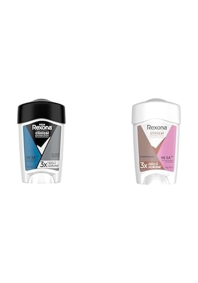 Rexona Men Clinical Protection Erkek Clean Scent 3x Güçlü Koruma 45 Ml X1 + Rexona Clinical Protection Kadın Confidence 45 Ml X1
