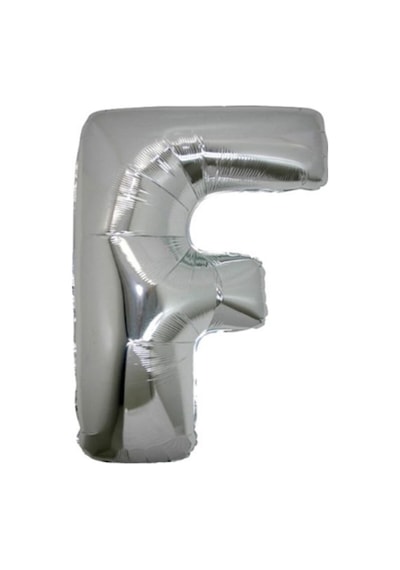 Gümüş Folyo Balon F Harfi 40 İnç 100c M Gri