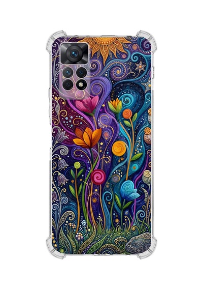 Printify Redmi Note 11 İle Uyumlu Düşlerin Dansı Serisi Rüyalar Ötesi Tasarımlı Uv Baskılı Köşe Korumalı Antişok Kılıf Şeffaf