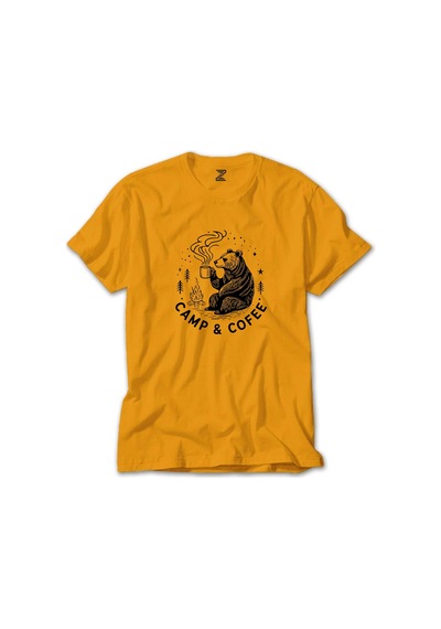 Camp Coffe Bear Füme Tişört