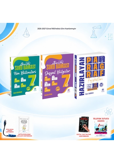 Çanta Yayınları 2026-2027 7. Sınıf Tüm Dersler 3 Kitap Fen-sos Soru/paragraf Set
