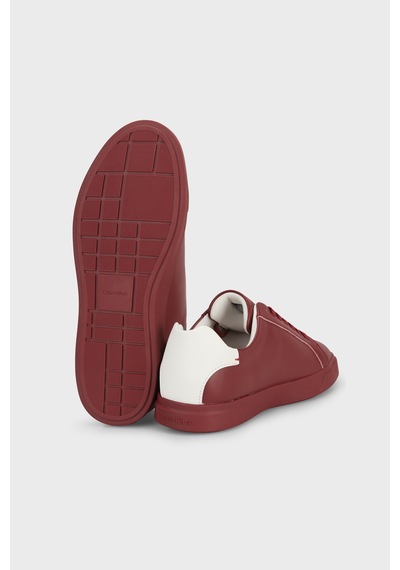 Calvin Klein Deri Logolu Sneaker Ayakkabı Hw0hw032950kt Bayan Ayakkabı Hw0hw03295 0kt Bordo