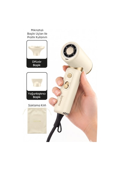 Brisa Mini Travel Saç Kurutma Makinesi - Bldc Motor Çift Voltajlı Plazma Iyon