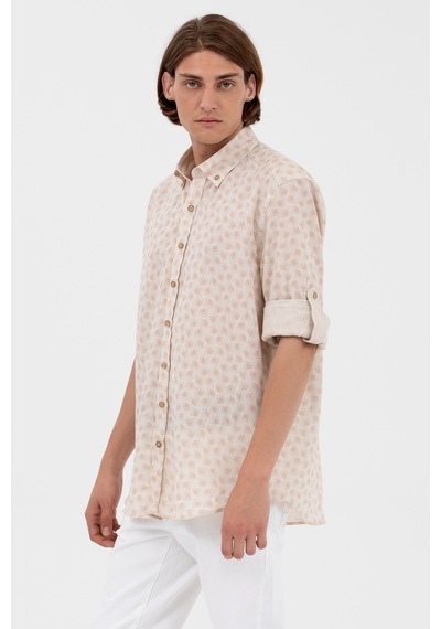 U.S. Polo Assn. U S Polo Assn Düğmeli Yaka Katlanabilir Kol Camel Erkek Gömlek 001 U.S. Polo Assn. U S Polo Assn Düğmeli Yaka Katlanabilir Kol Camel Erkek Gömlek 001