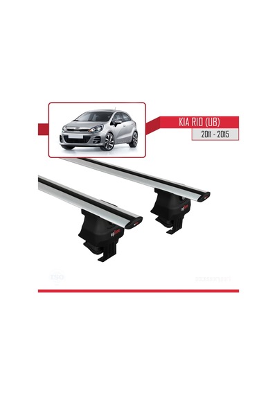 Kia Rio Ub Hatchback 2011-2015 Arası İle Uyumlu Ace-4 Ara Atkı Tavan Barı Gri