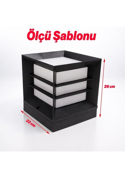Set Üstü Mega Izgaralı Bahçe Duvar Armatürü 60 Cm Aplik Suya Dayanıklı Modern Dış Mekan Aydınlatma