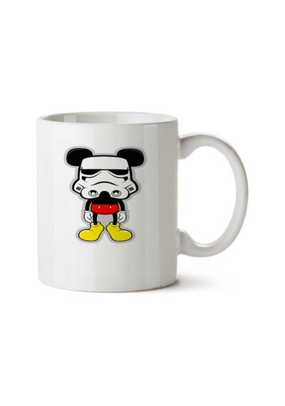 Mickey Trooper İki Tarafı Baskılı Kupa Bardak Çok Renkli