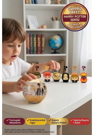 Harry Potter Mashems Sürpriz Figür Paketi Koleksiyonluk Sıkılabilir Oyuncak 1 Adet