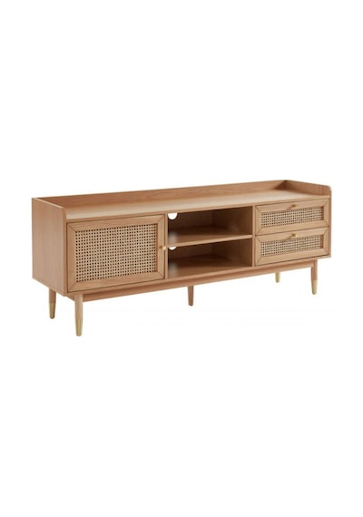 Solé Rattan Tv Ünitesi Masif Ahşap Natural