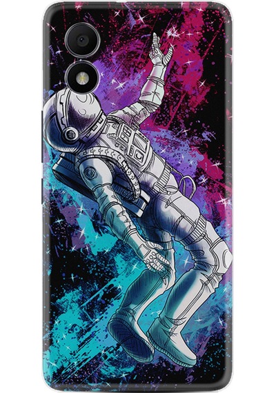 TCL 303 Kılıf Silikon Desen Özel Seri Astronot Signs 1753