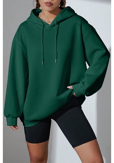 Good Loves You Baskılı Oversize Sweatshirt Yeşil
