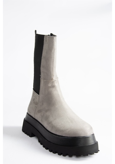 Fox Shoes  Gri Süet Kadın Bot J267063102 Gri