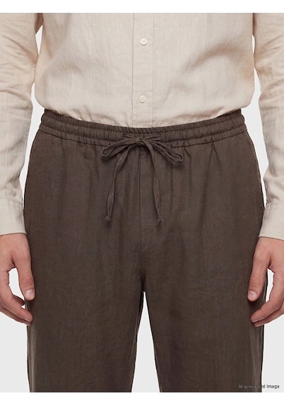 Lcw Vision Kahverengi Regular Fit Erkek Keten Görünümlü Pantolon